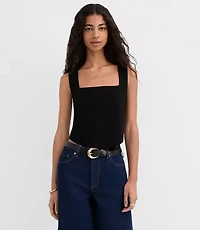 Square Neck Sweater Tank Top