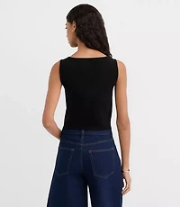 Square Neck Sweater Tank Top