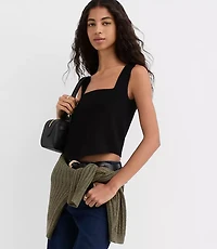 Square Neck Sweater Tank Top