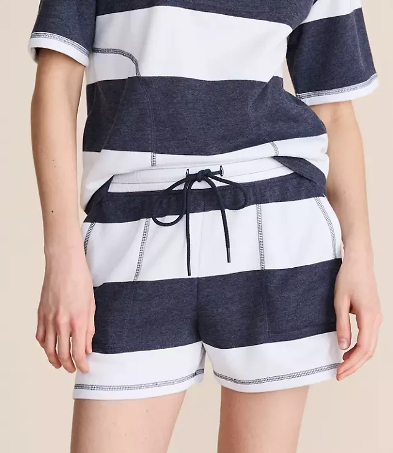 Lou & Grey Striped Cozy Cotton Shorts