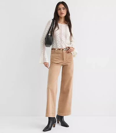 Palmer Wide Leg Pants Stretch Velvet
