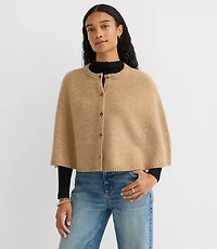Button Cape Sweater