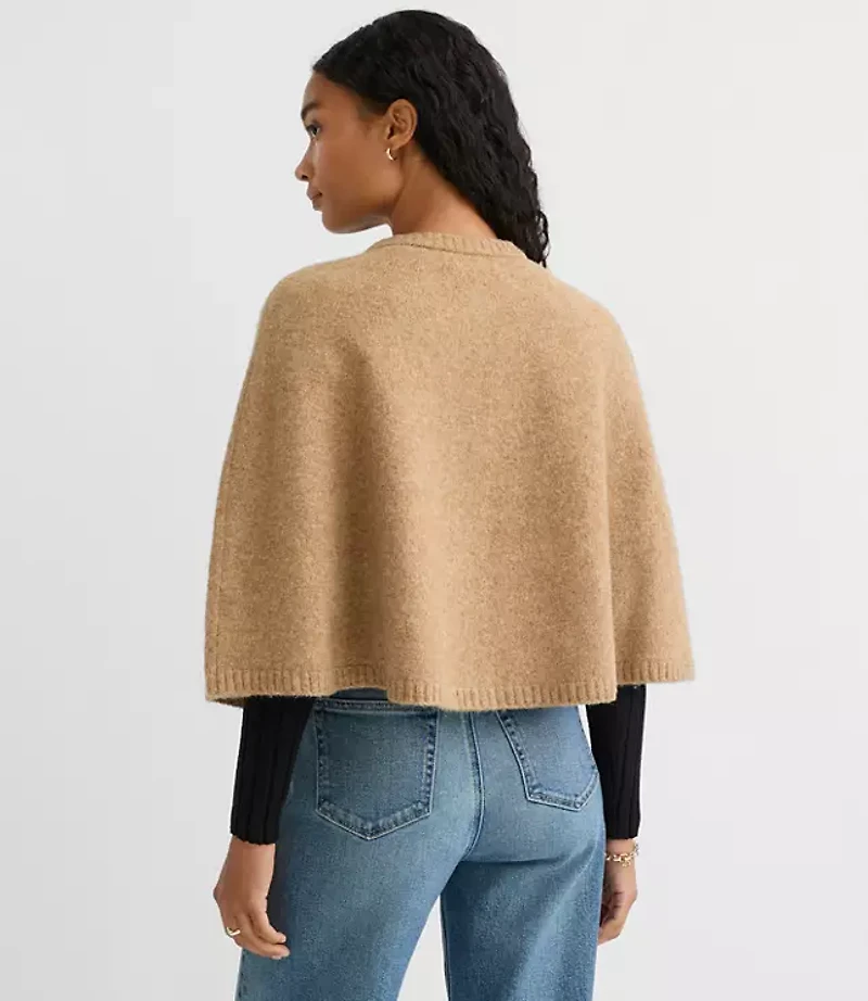 Button Cape Sweater
