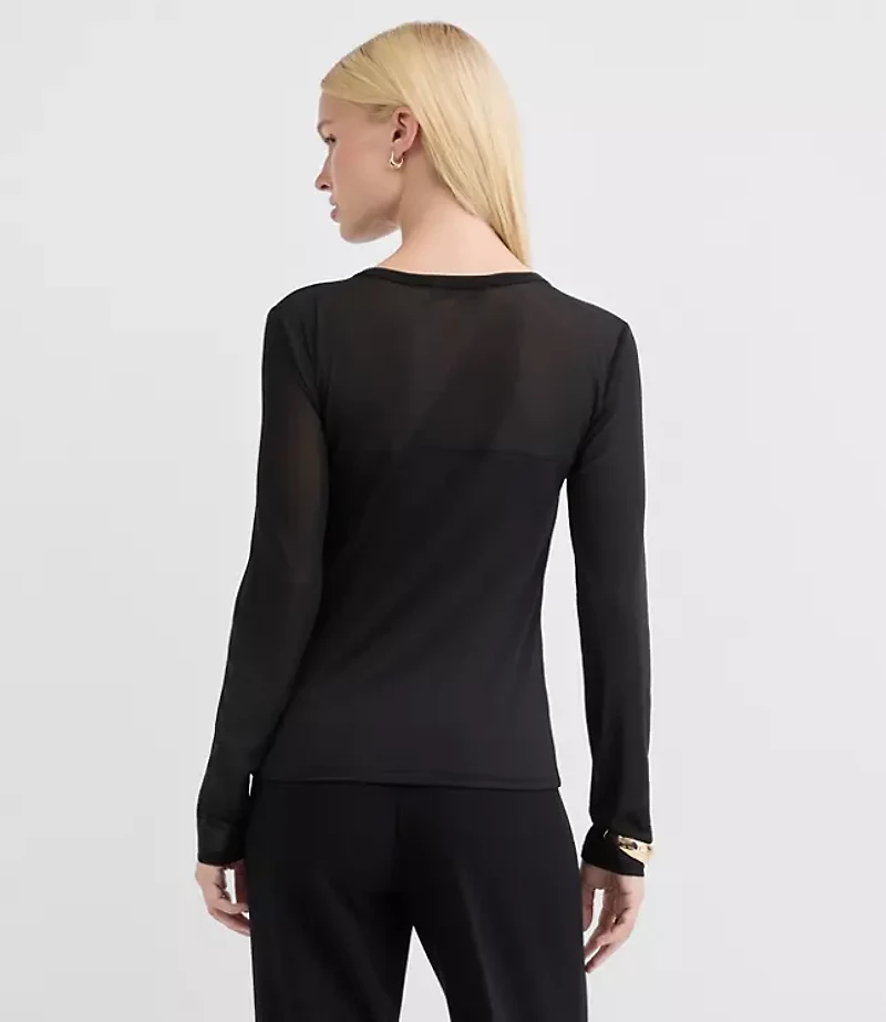 Mesh Mixed Media Top