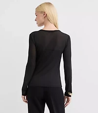 Mesh Mixed Media Top