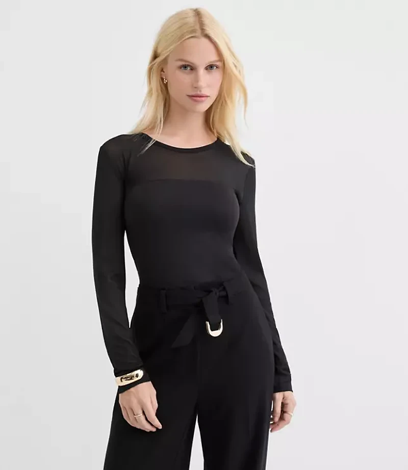 Mesh Mixed Media Top