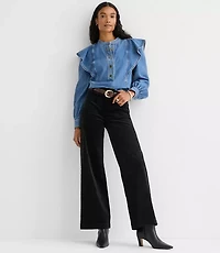Tall Palmer Wide Leg Pants Stretch Velvet
