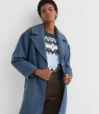 Tall Boucle Twill Cocoon Coat