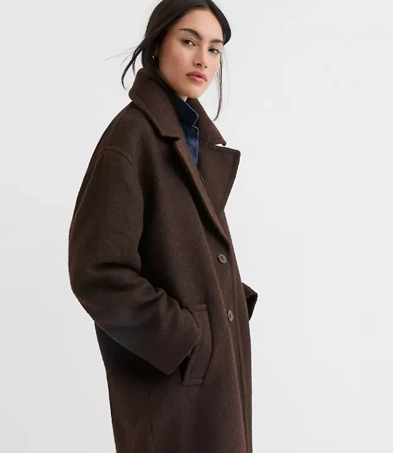 Tall Boucle Twill Cocoon Coat