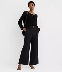 Double Belted Wide Leg Pants