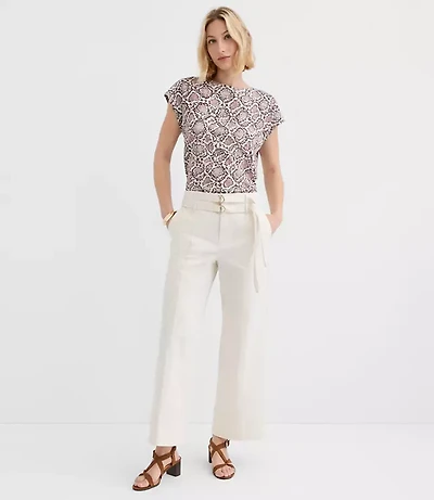 Double Belted Wide Leg Pants