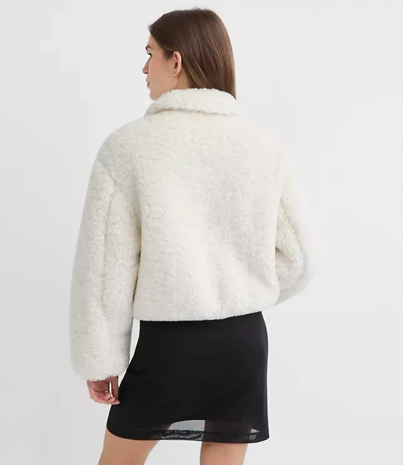 Petite Modern Faux Fur Jacket
