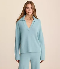 Petite Lou & Grey Fuzzy Polo Sweater