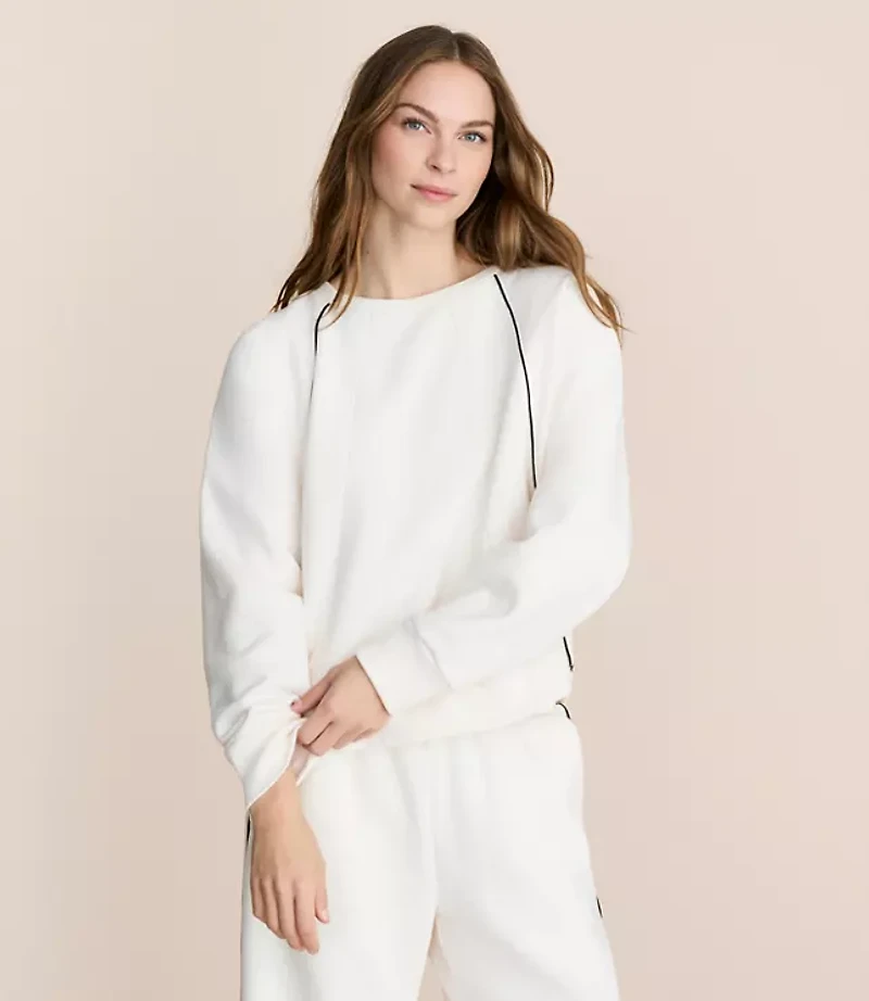 Lou & Grey Piped Elite Fleece Sweatshirt