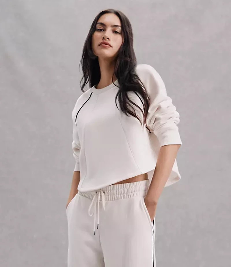 Lou & Grey Piped Elite Fleece Sweatshirt