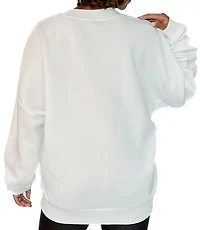 Gameday Couture Alabama Crimson Tide Hot Shot Premium Fleece Drop Shoulder Crew Neck Pullover