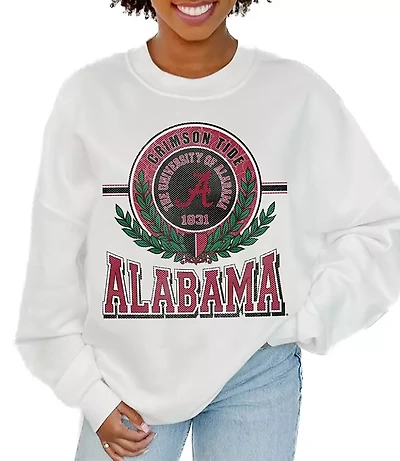 Gameday Couture Alabama Crimson Tide Hot Shot Premium Fleece Drop Shoulder Crew Neck Pullover