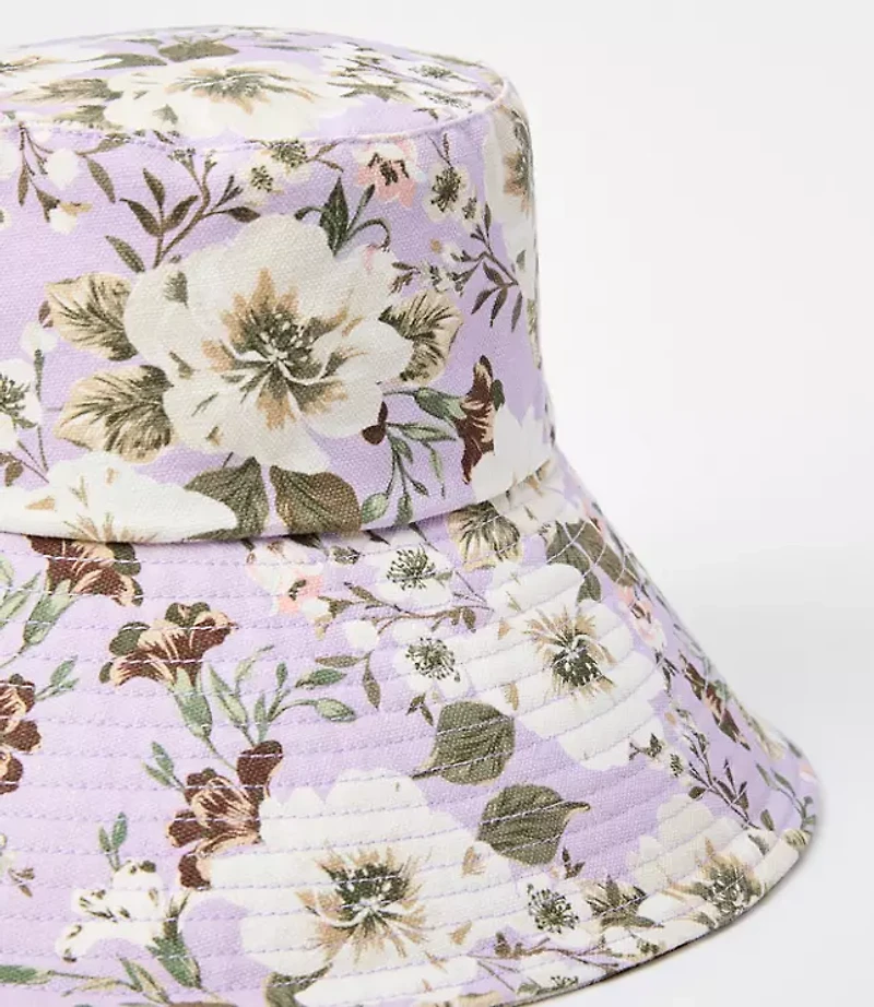 Floral Wide Brim Bucket Hat