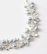 Pearlized Pull Tie Torsade Necklace