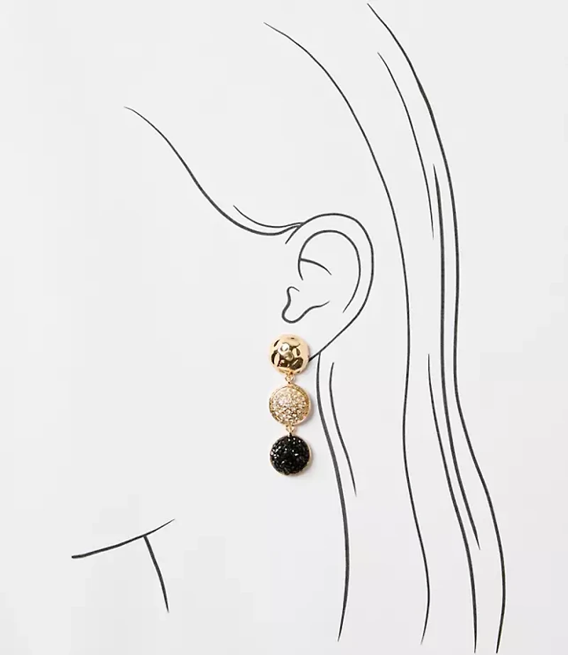 Ombre Triple Drop Earrings