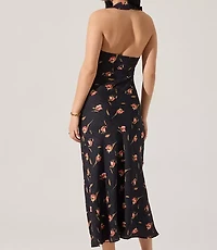 Astr The Label Morrigan Ruffle Trim Halter Dress