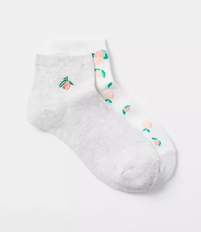 Peach Ankle Sock Set