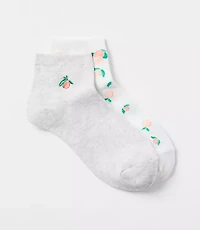 Peach Ankle Sock Set