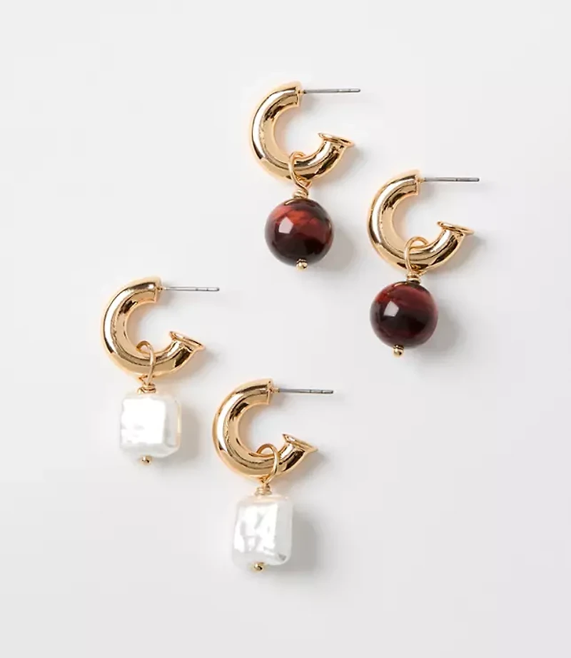 Pearlized Resin Earring Set
