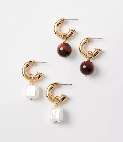 Pearlized Resin Earring Set