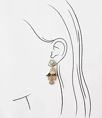 Floral Sparkle Drop Earrings