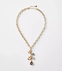 Mixed Sparkle Y Necklace