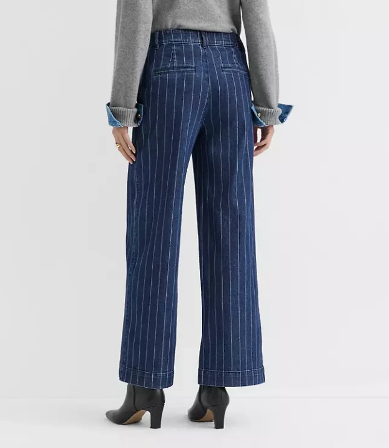 Palmer Wide Leg Pants Pinstripe
