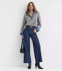 Palmer Wide Leg Pants Pinstripe
