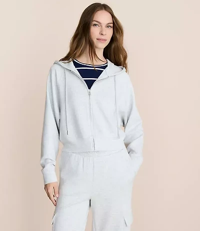 Lou & Grey Heathered Scubasoft Zip Hoodie