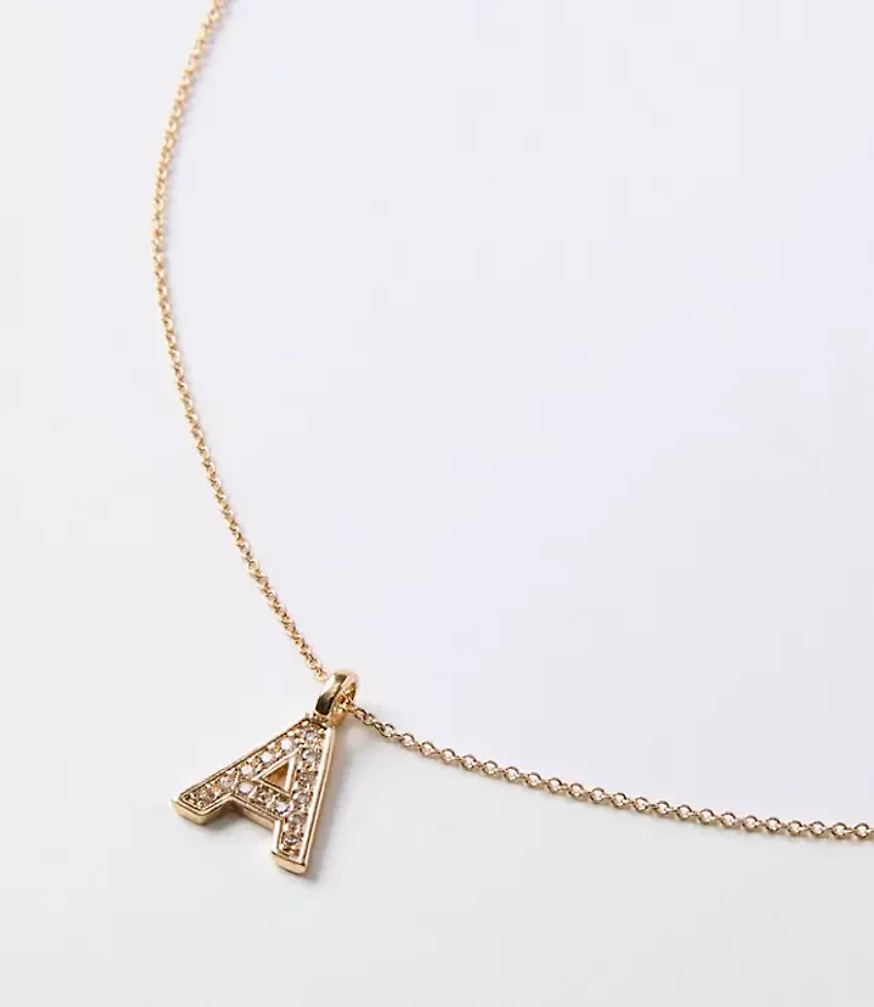 Pave Initial Necklace