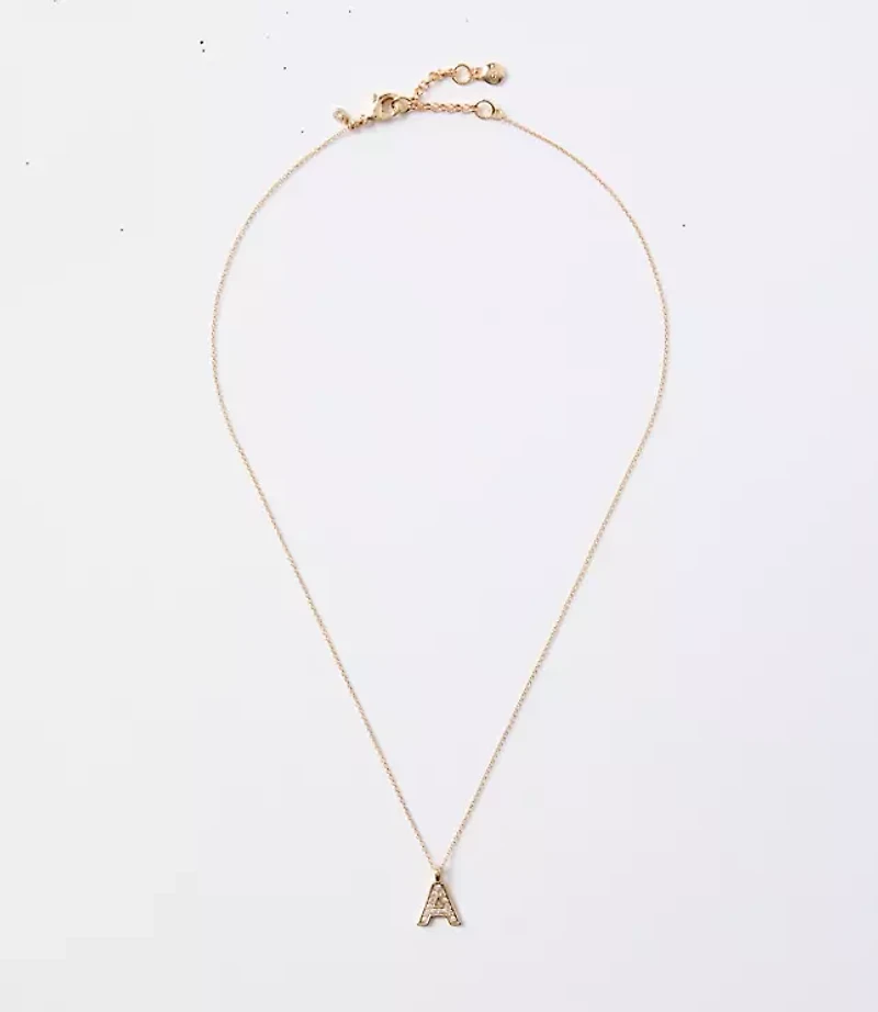 Pave Initial Necklace