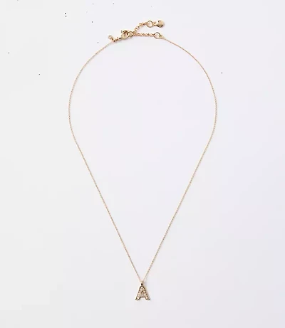 Pave Initial Necklace