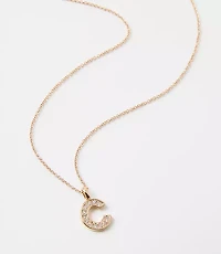 Pave Initial Necklace