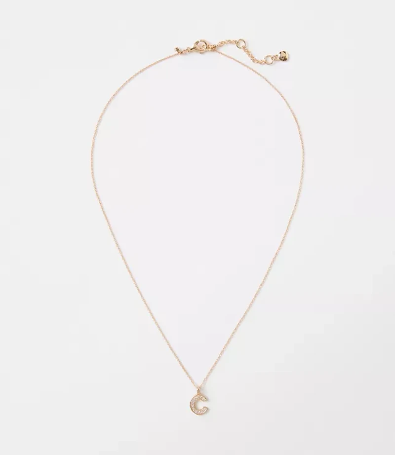 Pave Initial Necklace