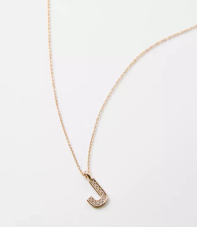 Pave Initial Necklace