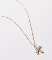 Pave Initial Necklace