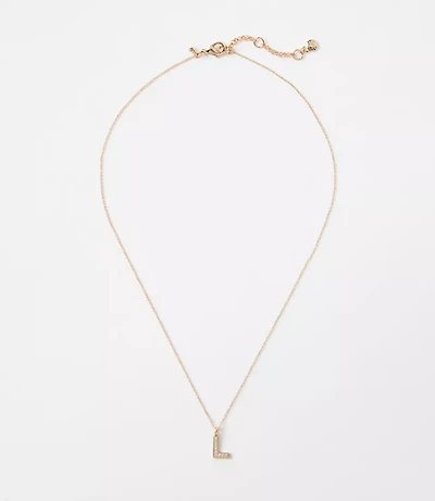 Pave Initial Necklace