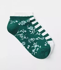 Bouquet & Stripe Sneaker Sock Set