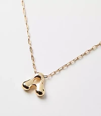 Bubble Letter Initial Necklace