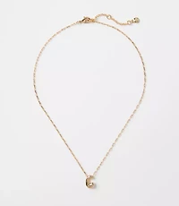 Bubble Letter Initial Necklace