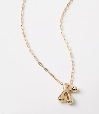 Bubble Letter Initial Necklace