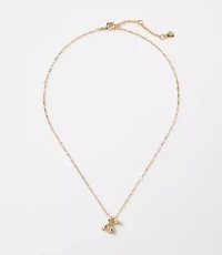 Bubble Letter Initial Necklace