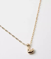 Bubble Letter Initial Necklace