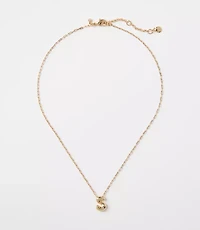 Bubble Letter Initial Necklace