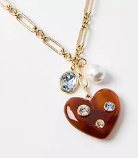 Sparkle Heart Cluster Necklace